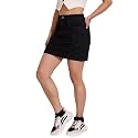 Dolce Crudo Women's Flared High-Rise Stretchable Denim Maxi Skirt