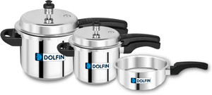 dolfin stainless steel 5 l 3 l 2 l induction bottom pressure cooker stainless steel