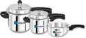 Dolfin Stainless Steel 5 L, 3 L, 2 L Induction Bottom Pressure Cooker (Stainless Steel)