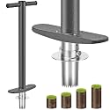 Dolibest 3-in-1 Sod Plugger & Bulb Planter Tool - Depth Adjust (3-6'') Stainless Steel Sharp Serrations with Ergonomic Grip | Lawn Plug Cutter for Turf Repair, Soil Sampling & Garden Planting-35.7"