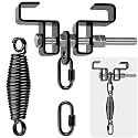 Dolibest Boxing Punching Bag Hanger, Heavy Duty Steel Beam Holder with Spring, Heavy Bag Hanger Bracket for Boxing Muay Thai Training, 350lbs Capacity