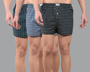 dollar pack of 3 checkered men boxer