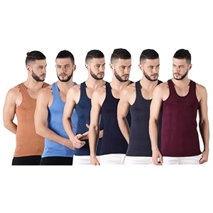 dollar lehar men combed cotton round neck vest -colour may vary