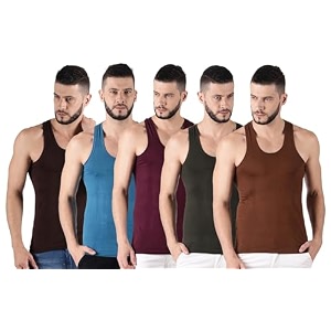 dollar lehar men combed cotton round neck vest -colour may vary