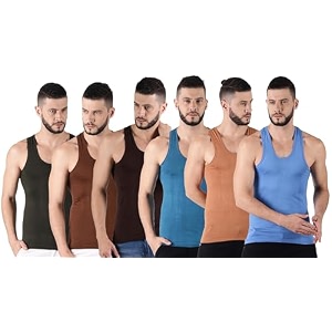 dollar lehar men combed cotton round neck vest -colour may vary