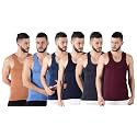 Dollar Lehar Men Combed Cotton Round Neck Vest -Colour May Vary