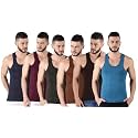 Dollar Lehar Men Combed Cotton Round Neck Vest -Colour May Vary