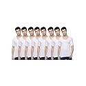 Dollar Lehar Men Combed Cotton Round Neck with Sleeve Vest -White
