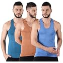 Dollar Lehar Men Combed Cotton Round Neck Vest -Colour May Vary