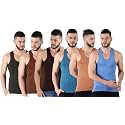 Dollar Lehar Men Combed Cotton Round Neck Vest -Colour May Vary