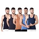 Dollar Lehar Men Combed Cotton Round Neck Vest -Colour May Vary