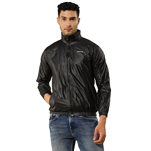 Dollar Mens Polyester Solid Windcheater Jacket With