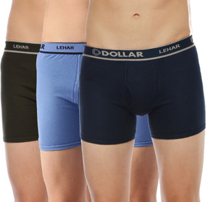 dollar men dollar lehar mens combed cotton trunk - pack of 3 - actual colour may vary brief