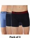 Dollar Men Dollar Lehar Mens Combed Cotton Trunk - Pack of 3 - Actual Colour May Vary Brief