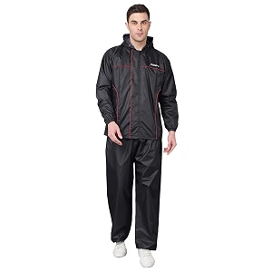 dollar rainguard men39s pvc full sleeve solid reversible raincoat set with adjustable hood and pocket