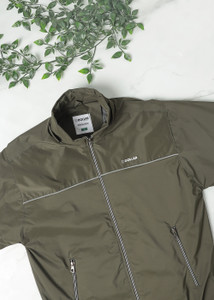 dollar polyester round neck solid men wind cheater
