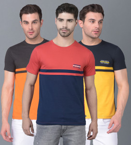 Dollar Printed Men Crew Neck Multicolor T-Shirt