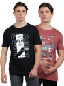 Dollar Printed Men Round Neck Multicolor T-Shirt