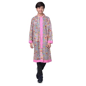 dollar rainguard kids39 full sleeve car printed long raincoat with adjustable hood and pocket