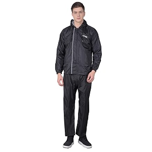 dollar rainguard men39s pvc full sleeve solid reversible raincoat set with adjustable hood and pocket