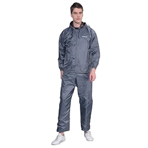 dollar rainguard men39s pvc full sleeve solid reversible raincoat set with adjustable hood and pocket