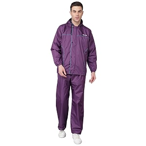 dollar rainguard men39s pvc full sleeve solid reversible raincoat set with adjustable hood and pocket