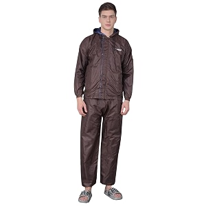 dollar rainguard men39s pvc full sleeve solid reversible raincoat set with adjustable hood and pocket