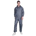 Dollar Rainguard Men's PVC Full Sleeve Solid Reversible Raincoat Set With Adjustable Hood and Pocket