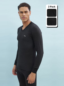 dollar ultra packof 2 full sleeve v neck men top thermal