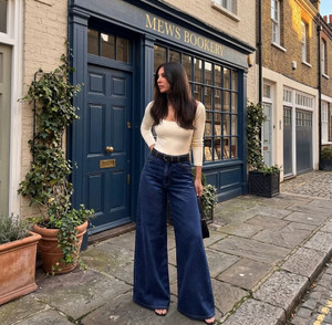 Dollfashion Baggy Fit Women Dark Blue Jeans