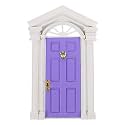 Dollhouse Miniature Furniture Mini House European Frame Miniature Door Dollhouse Door on 1:12 Scale for DIY Scene Doll Home Furniture Craft