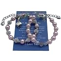 DOLON 2 Pcs Imitation Pink Pearls Crystal