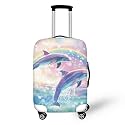 Dolphin Rainbow Luggage Cover Luggage Cover Protector,Carry on Luggage Cover,Travel Luggage Cover Suitcase Protector