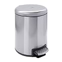 DOLPHY 05L Stainless Steel Pedal Bin With Plastic Bucket And Lid| Trash Can For Home,Office, Bathroom.