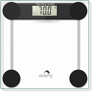 dolphy digital body weight scale with large lcd backlight display - measure up to 180kg