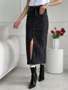 dolsia washed women pencil black skirt