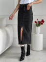 dolsia Washed Women Pencil Black Skirt