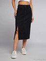 dolsia Washed Women Pencil Black Skirt