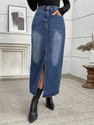 dolsia Washed Women Pencil Blue Skirt