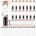 Domensi 30 Set a Baby Is Brewing Shower Decorations Coffee Themed Baby Shower Favors for Guests, Includes 30 Glass Bottles with Cork Stopper 30 Thank You Cards for Party Souvenirs Gift(Classic,White)