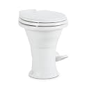 Dometic 310 Standard Toilet, White, Round Shape, Ceramic, Plastic, Wood, Lightweight with Pressure-Enhanced PowerFlush & Slow Close Seat Cover – Perfect for Modern RVs (302310081)