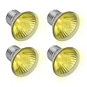DOMICA 4-Pack 50W UVA UVB Light Bulbs for E27 Reptile Heat Lamp, Basking Spot Light Simulated Sunlight, Heating Lamp for Turtle, Lizard, Snake, Beared Dragon, Amphibians