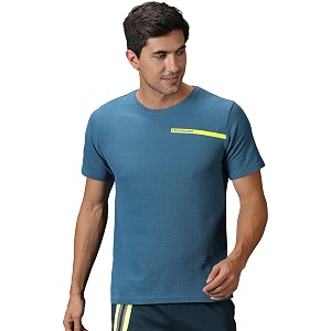 DOMIN8 Mens Breathable Polyester Sports Gym T-Shirt