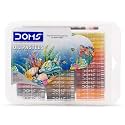 DOMS 50 Shades Oil Pastel With Case|Smooth Color Intermixing For Better Effect|Bright&amp;Intense Colors|Free Scrapping Tool|Non-Toxic&amp;Safe For Childrens|Pack Of 1|Multicolor