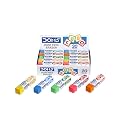 Doms Dust Free Cubo Eraser Box Pack | Comfortable Edge for Easy Handling | Non-Toxic & Safe for Kids | Attractive Body Colors | Pack of 20 Pcs
