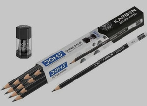 doms eraser tipped black hb2 pencil pencil