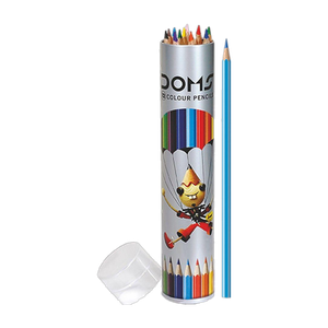 doms round tin round shaped color pencils