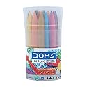 DOMS Groove Non-Toxic Erasable Plastic Crayon Set with Case (18 Assorted Shades x 5 Set)