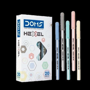 doms hexel  ball pen  ink - blue  20 pcs box ball pen
