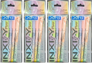 doms inxify plus  textured grip  lv ink  07mm needle tip duel colour body  ball pen